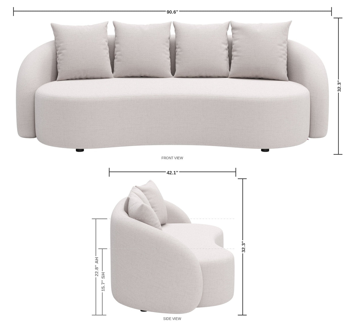 Marlowe Outdoor Sofa — dimensions