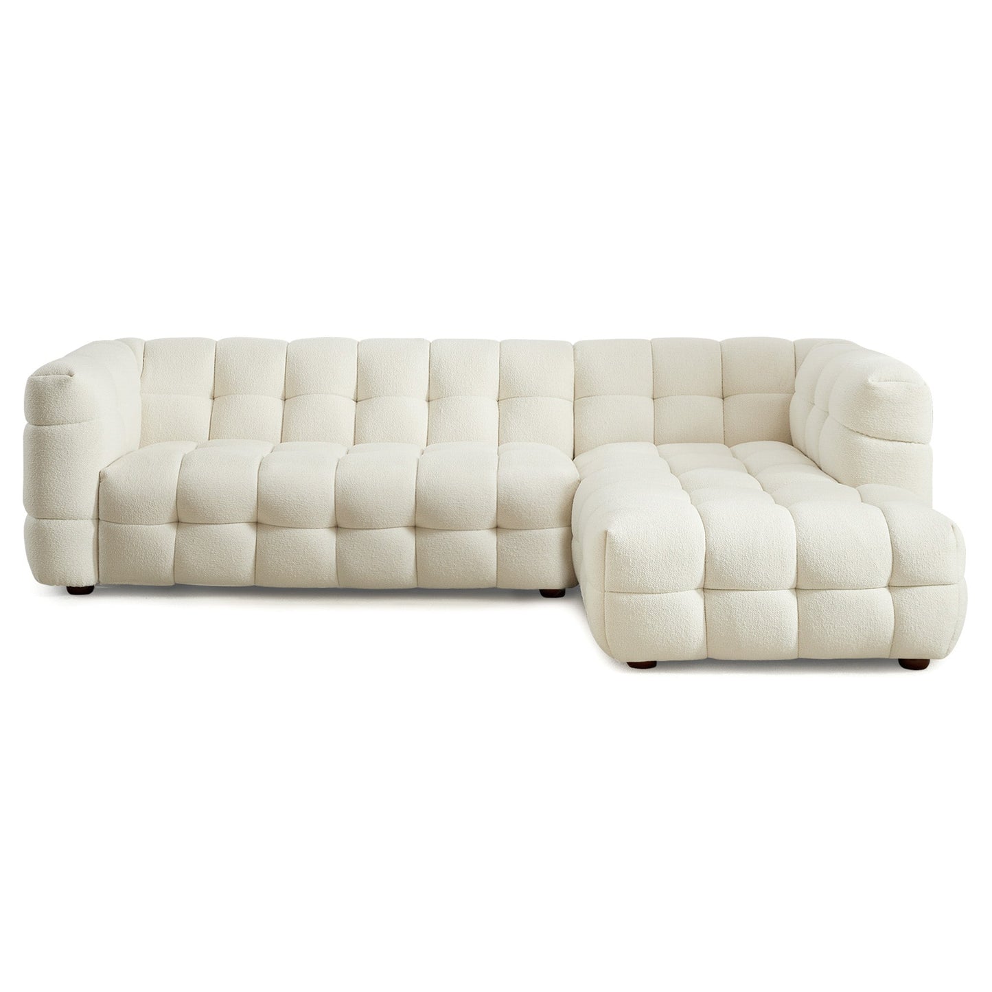 Claremont Right-Facing Boucle Sectional Sofa