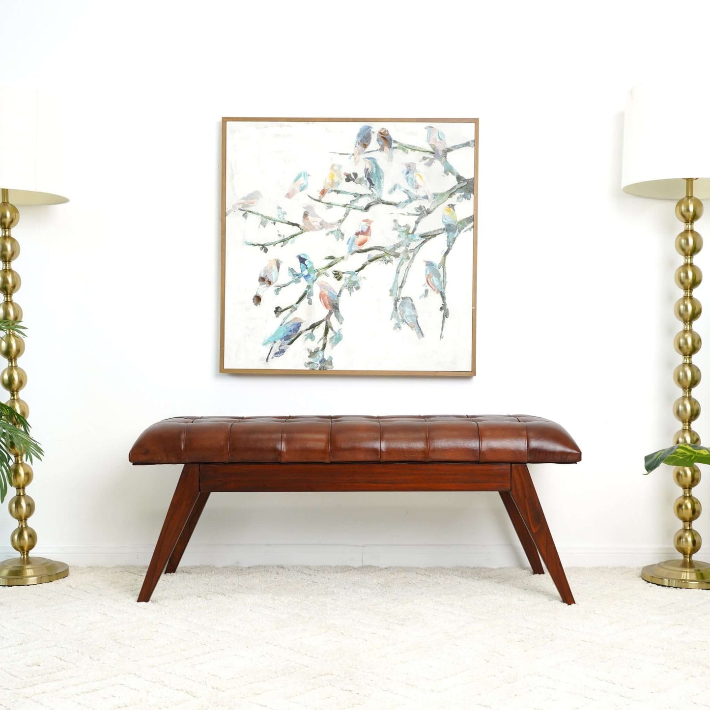 Zenari Leather Bench