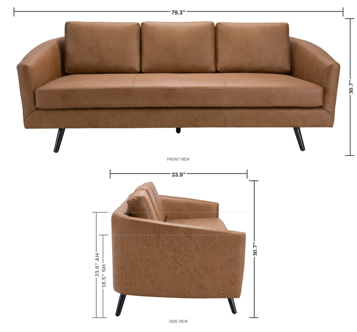 Oakham Sofa — dimensions