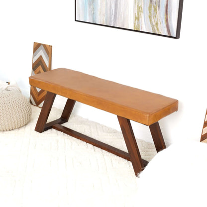 Marley Leather Bench