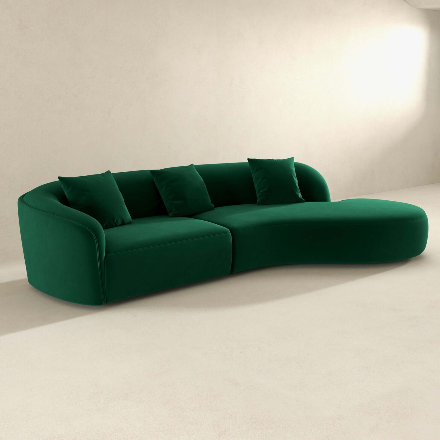 Elijah 126" Curvy Sectional Sofa