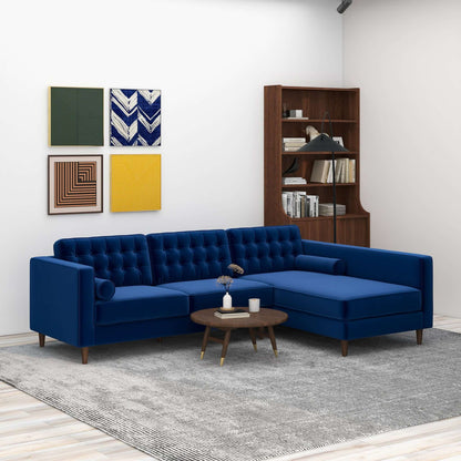 Christian Right-Facing Velvet Sectional Sofa