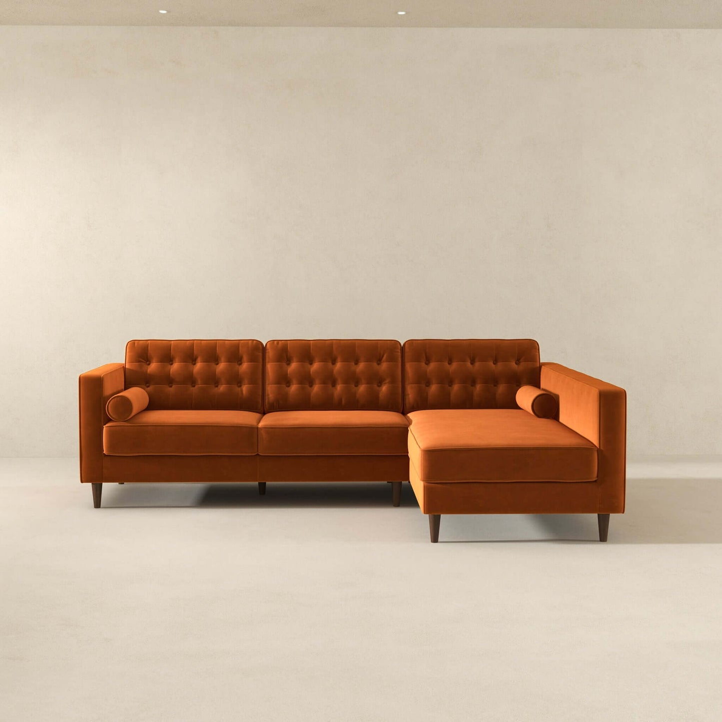 Christian Right-Facing Velvet Sectional Sofa