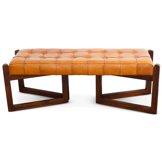 Riley Leather Bench