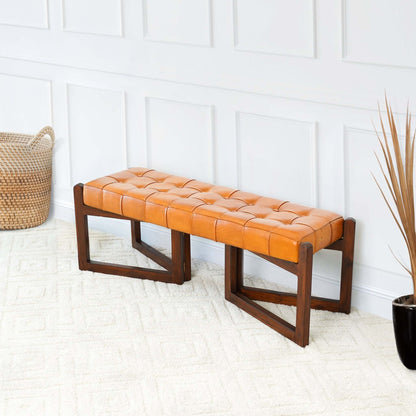 Riley Leather Bench