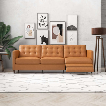 Cressidia Left-Facing Leather Electric Inclining Sofa