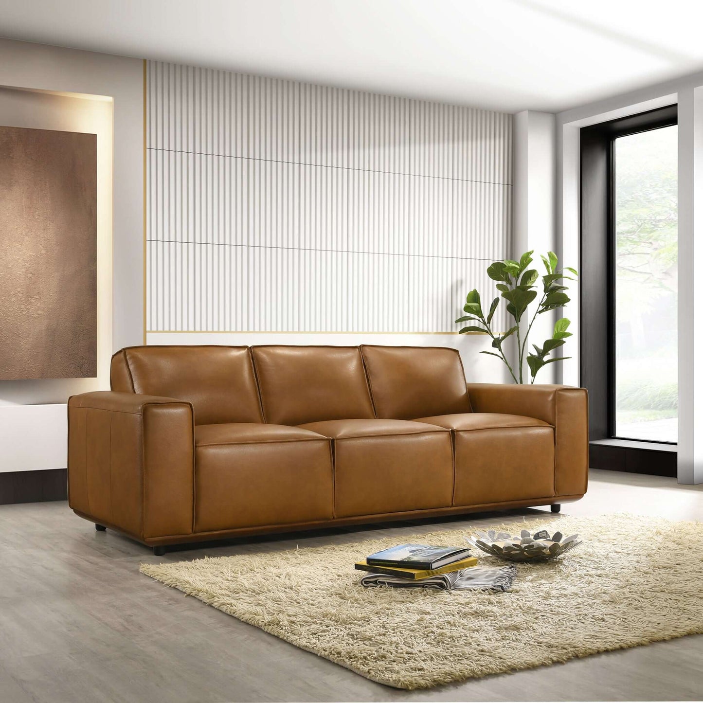 Devonhurst Leather Sofa