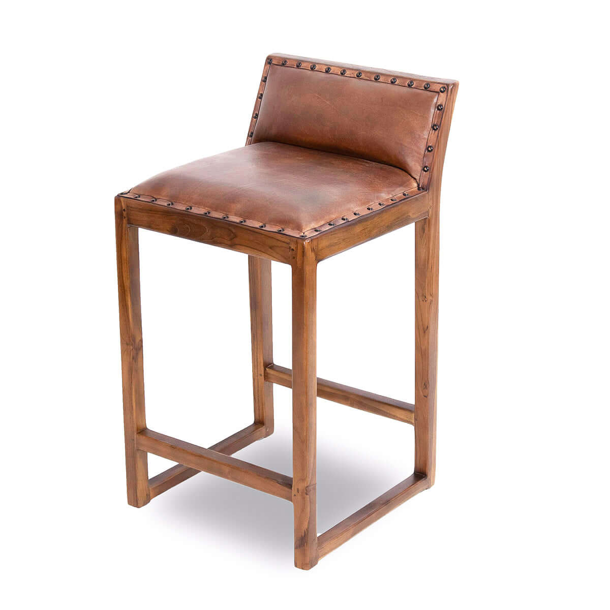 Gavin 25'' Leather Counter Stool