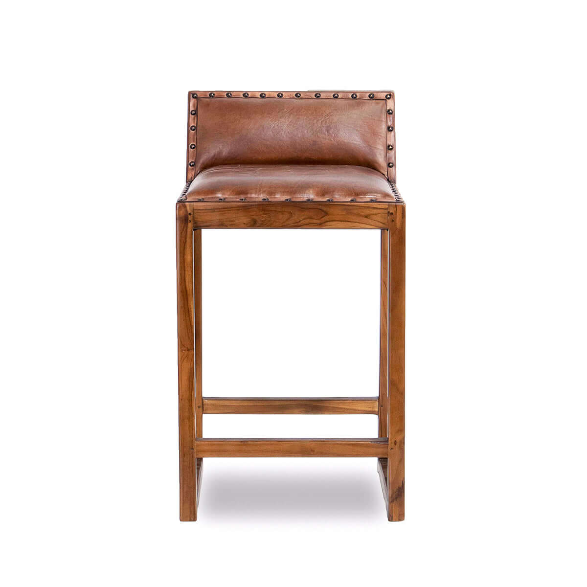 Gavin 25'' Leather Counter Stool