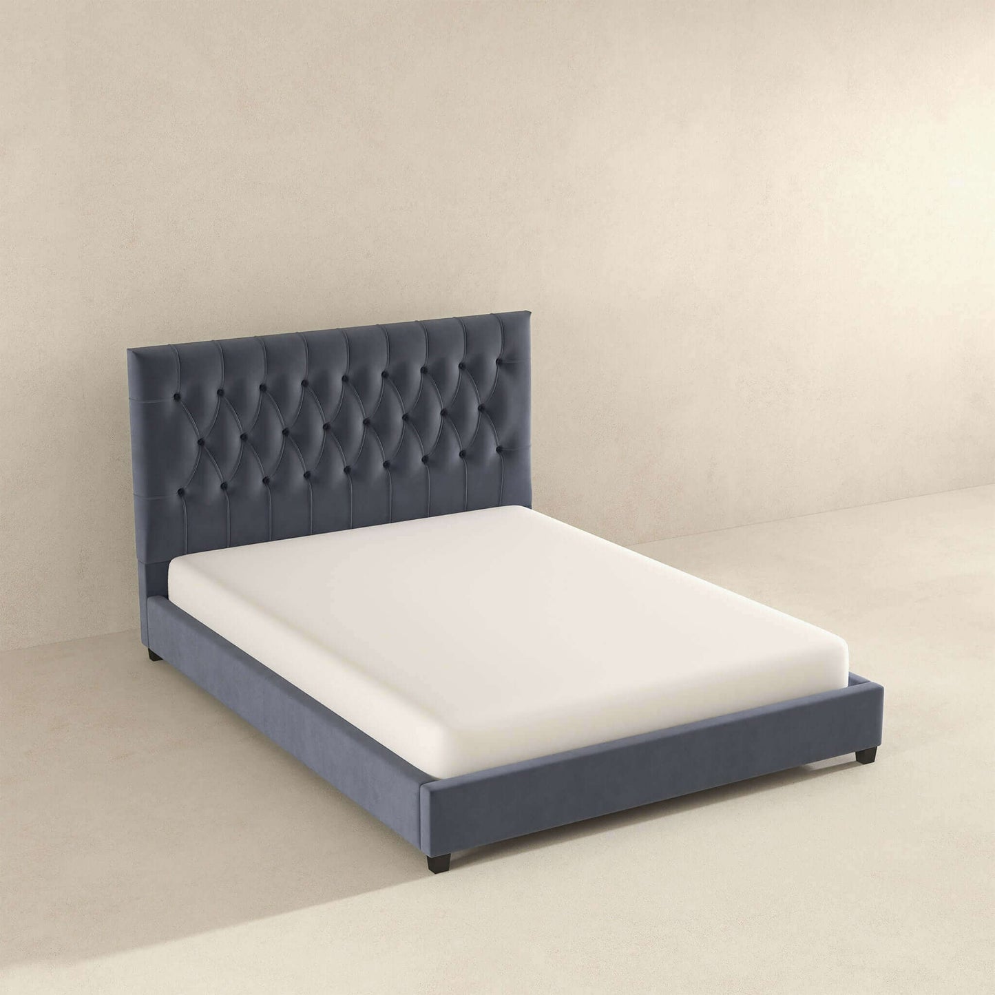 Donald Velvet Platform Bed