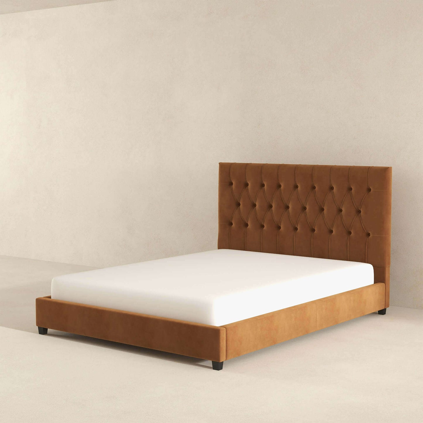 Donald Velvet Platform Bed