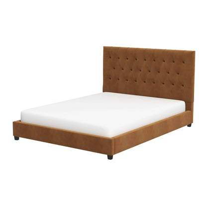 Solenne Velvet Platform Bed