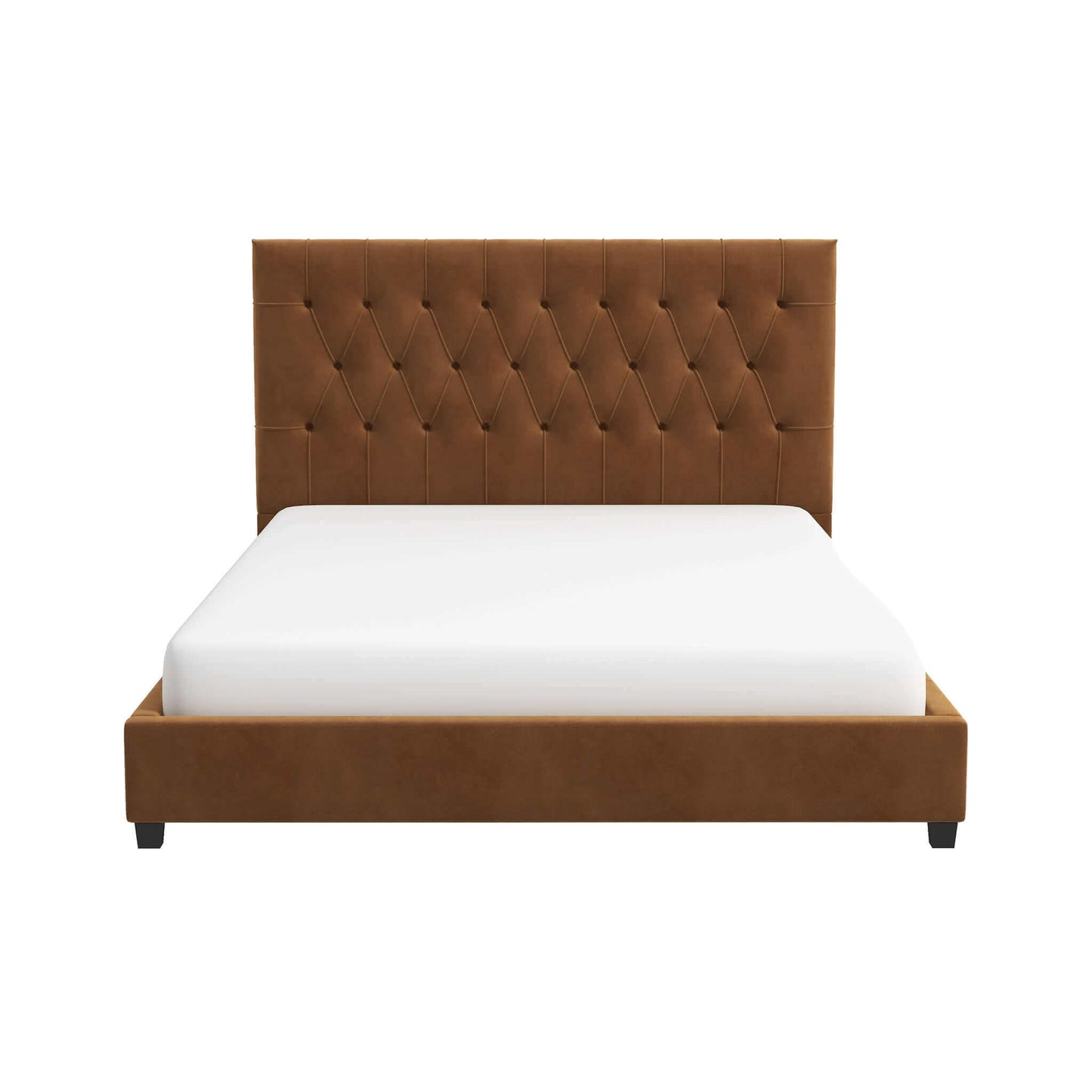 Solenne Velvet Platform Bed