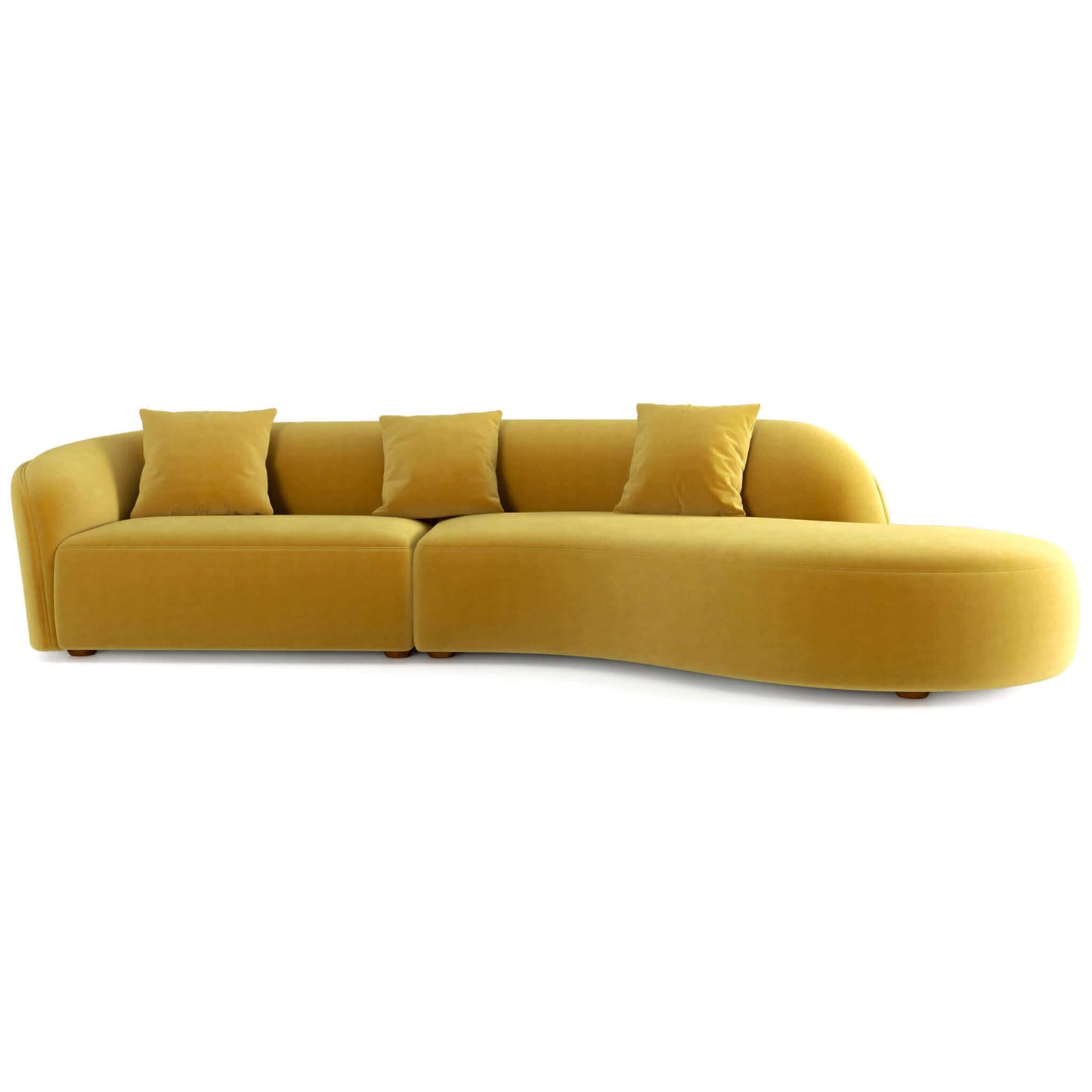 Elijah 126" Curvy Sectional Sofa