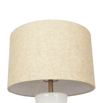 Cascade Glass Lamp Golden Base Off White Glass Table Lamp - West Lamp