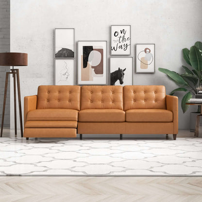 Cressidia Left-Facing Leather Electric Inclining Sofa