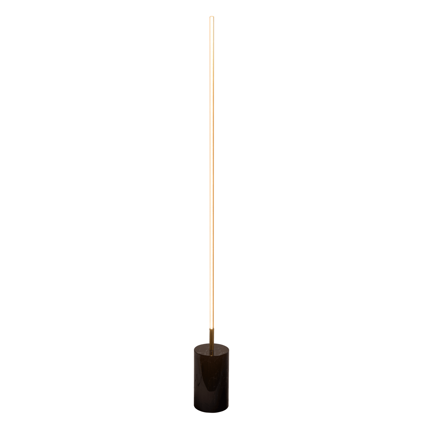 Prism Brassed Gold LED Floor Lamp with On/Off Switch Faux Marble Base - West Lamp