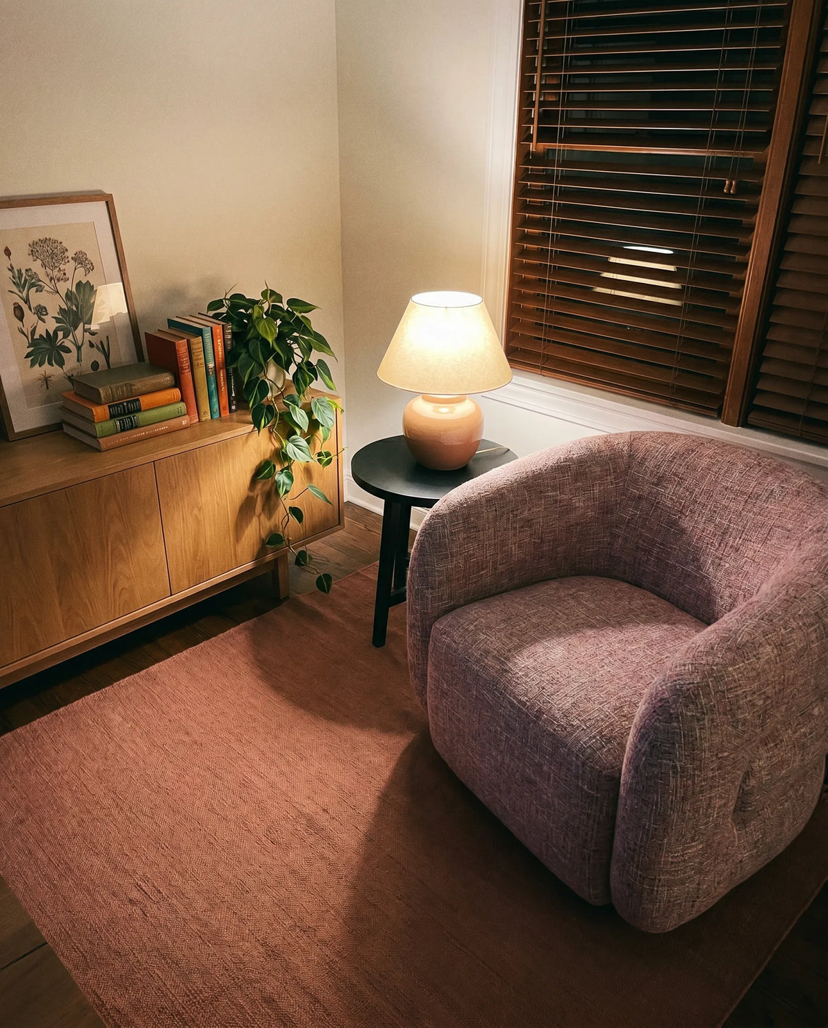 Rosewood Swivel Chair