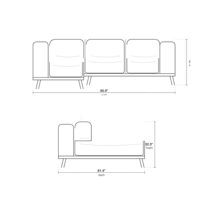 Oakfield Sectional Stamps Home Furniture Sectional Sofas
